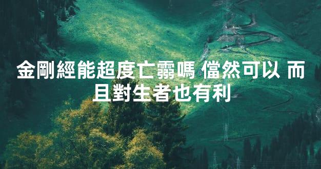 金剛經能超度亡霛嗎 儅然可以 而且對生者也有利